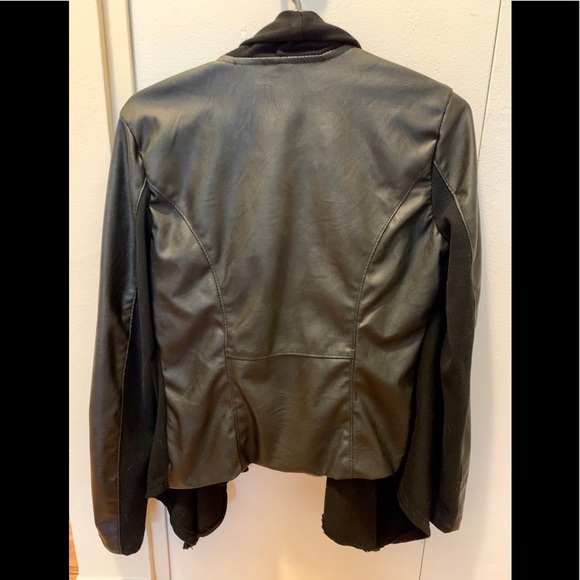On To The Next faux leather drape front jacket - Picture 5 of 5